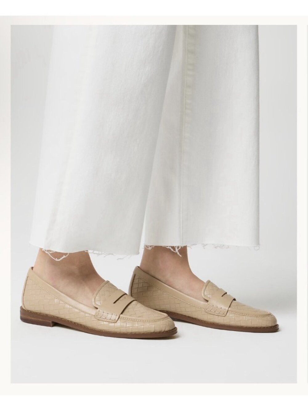 J.Crew The Wide-Leg Cropped Jean White 28 High Rise Stretch Raw Hem Denim NWT - Picture 13 of 13
